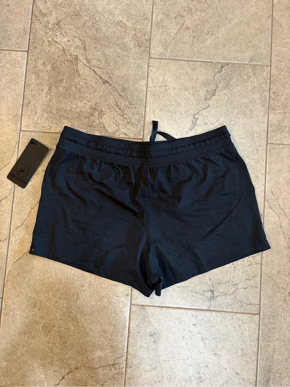 90 Degree By Reflex Black Athletic Lounge Shorts
